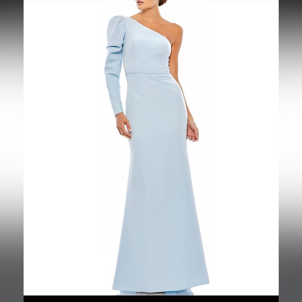 Mac Duggal One Sleeve Mermaid Gown, NWT,